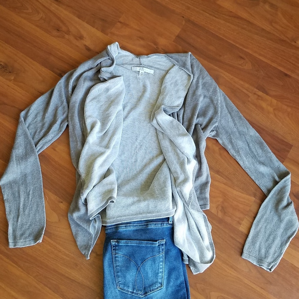 Gray cardigan